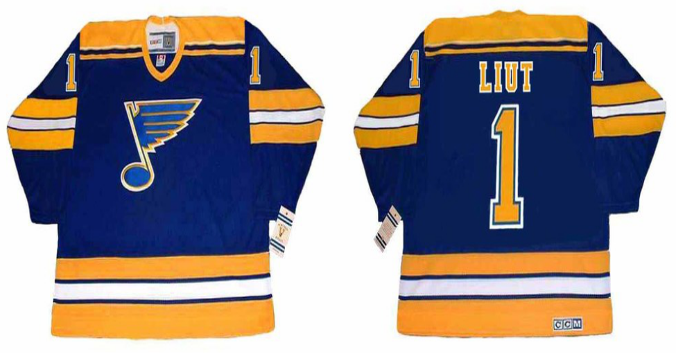 2019 Men St.Louis Blues #1 Liut blue CCM NHL jerseys->st.louis blues->NHL Jersey